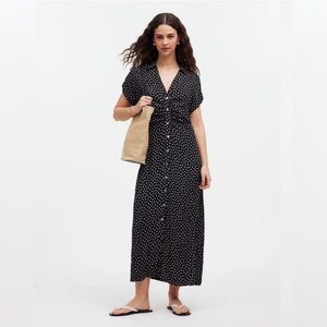 Madewell Button-Front Midi Shirtdress in Floral